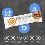 Lot de 12 barres No Cow vegan, emballage pratique pour la semaine.