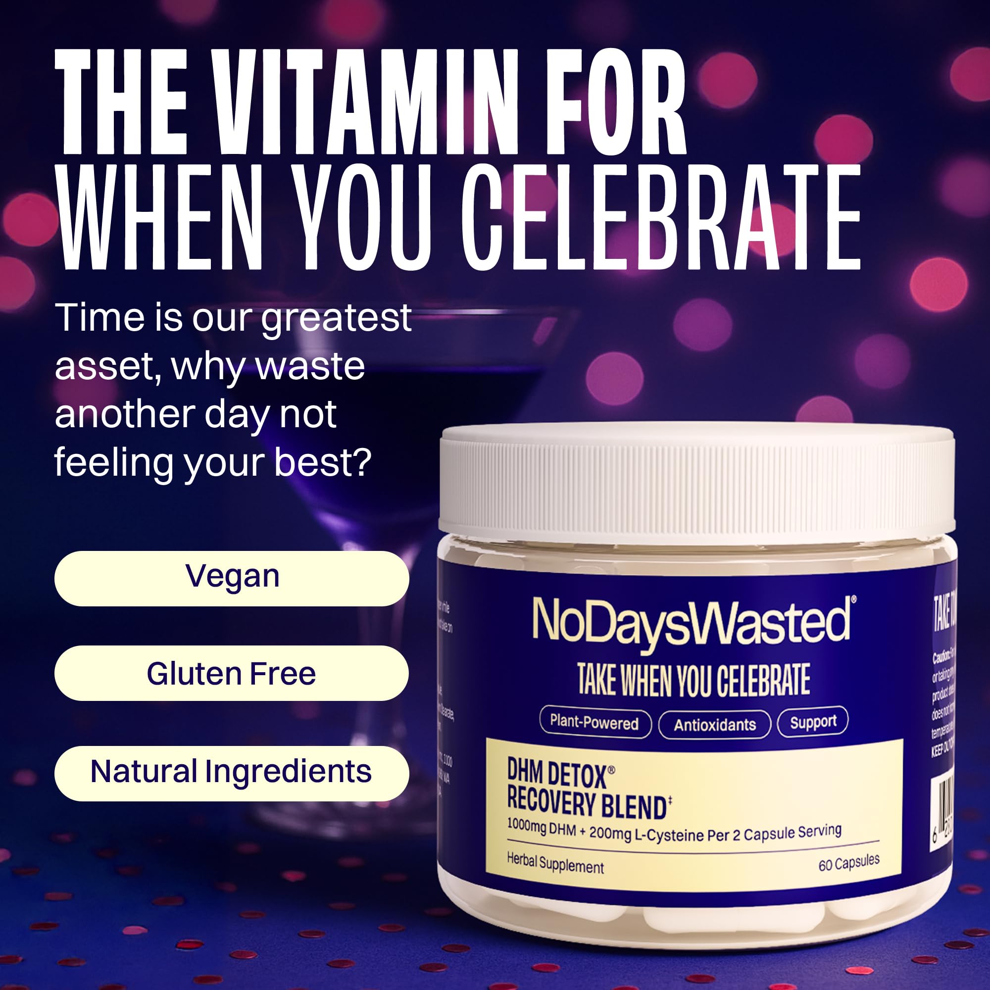 No Days Wasted DHM Detox – Capsules faciles à prendre lors d’une soirée.
