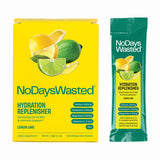 No Days Wasted – sachet Citron-Lime pour une réhydratation pratique en déplacement.