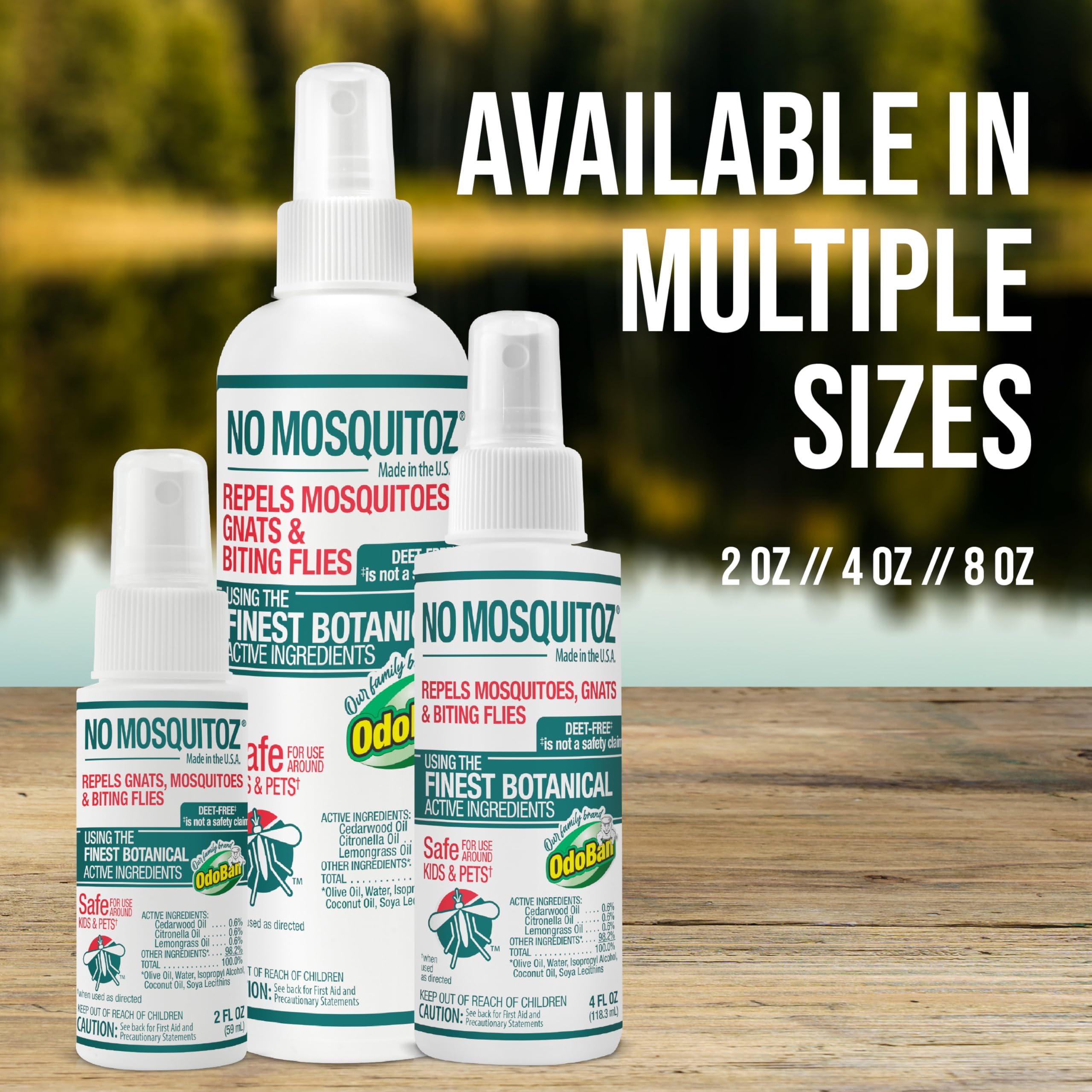 No Mosquitoz, fabriqué aux États‑Unis dans les marais de Savannah.