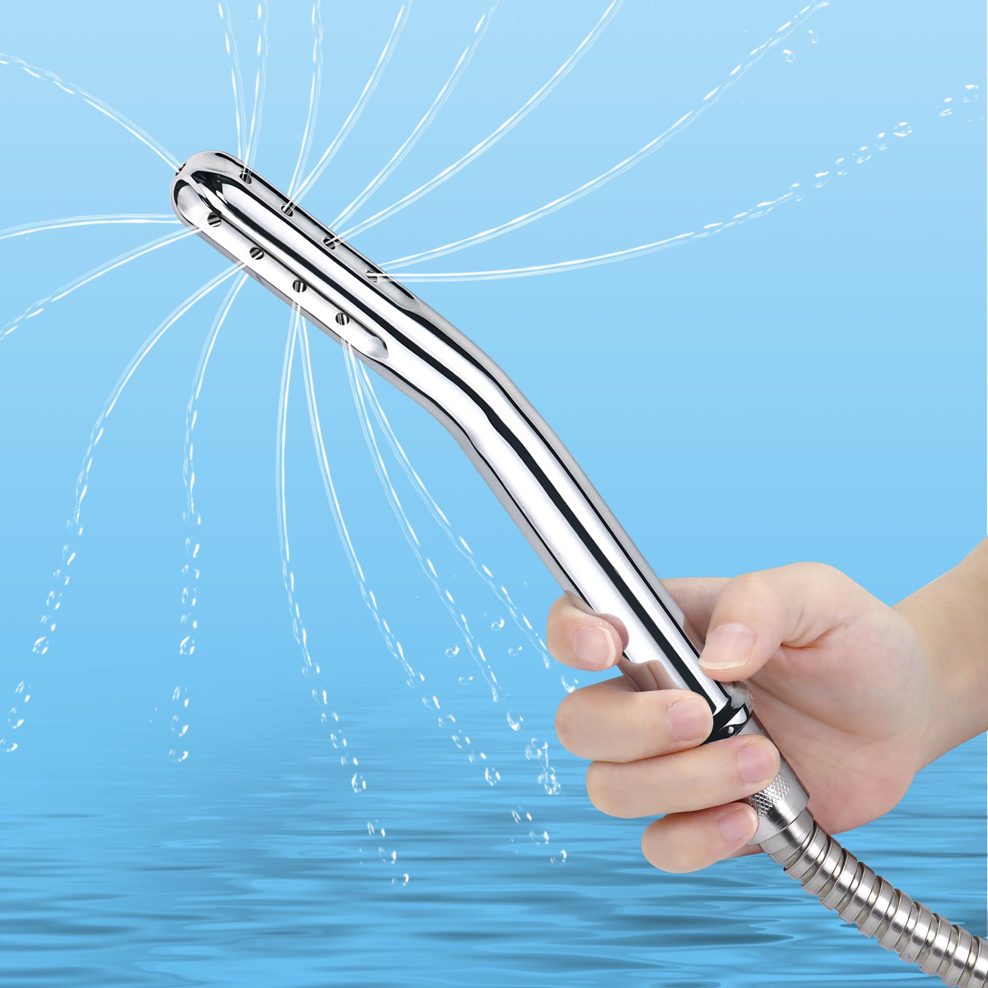 Nobgum douche metallique installation facile: montage rapide sur le flexible.