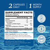 Étiquette sans gluten et sans OGM pour les gommes magnésium glycinate Nobi Nutrition.