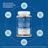 Texture douce des gommes magnésium glycinate Nobi Nutrition, faciles à mâcher.