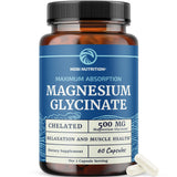 Nobi Nutrition Magnésium Glycinate 500 mg, bouteille pratique pour une supplémentation quotidienne.