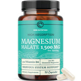 Nobi Nutrition Magnésium Malate 1500mg, bottle visible, soutien énergie et équilibre.