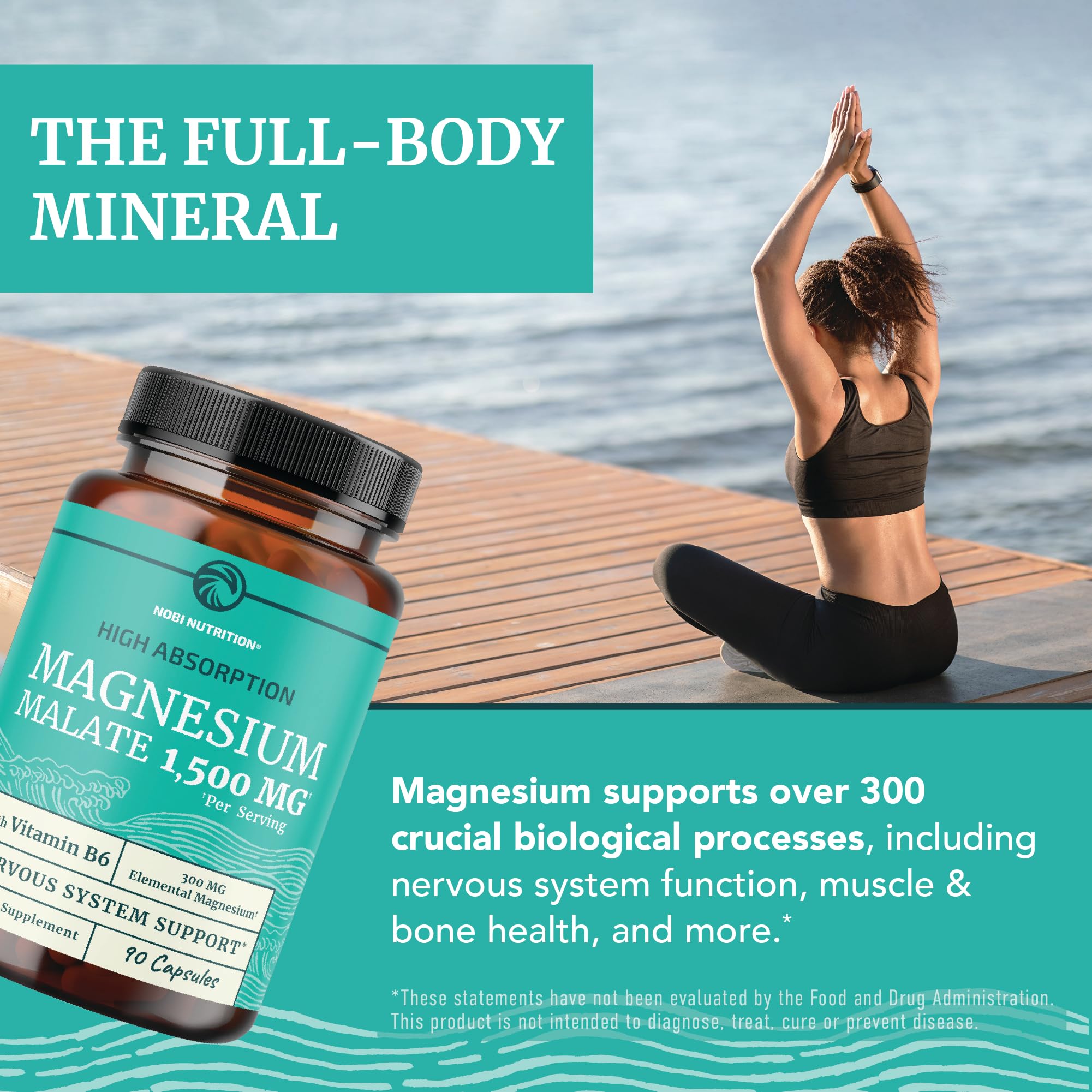 Nobi Nutrition Magnésium Malate 1500mg, sécurité et qualité garanties pour votre bien-être.