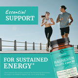 Nobi Nutrition Magnésium Malate 1500mg, vitamine B6 ajoutée pour favoriser le métabolisme et la vitalité.