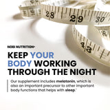 Emballage Nobi Nutrition Night Time Fat Burner, stockage sûr à domicile.
