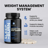 Etiquette Nobi Nutrition Night Time Fat Burner: informations sur l'utilisation et les ingrédients.