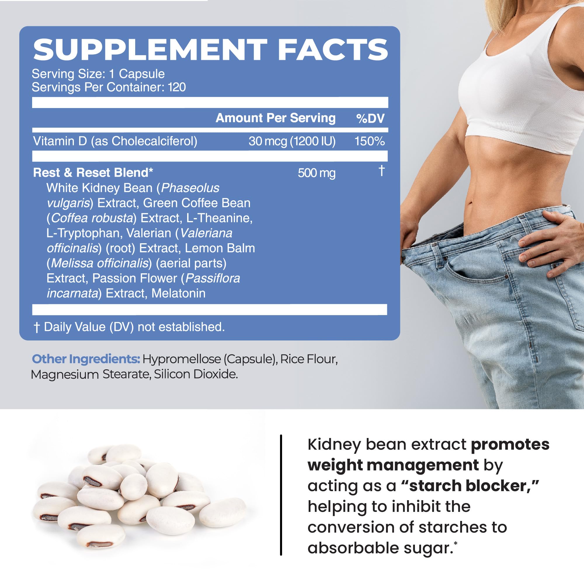 Informations nutritionnelles Nobi Nutrition Night Time Fat Burner et rôle des ingrédients.