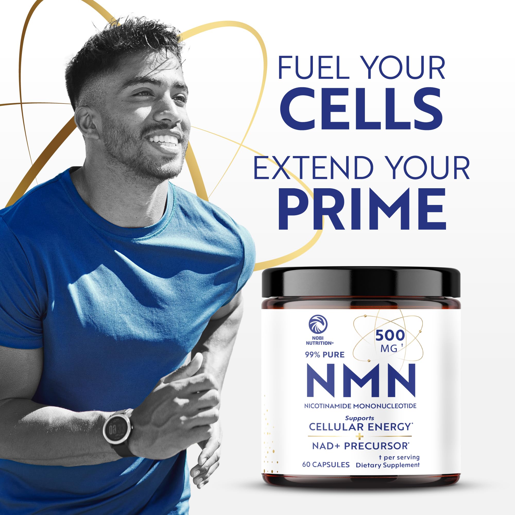 Nobi Nutrition NMN – emballage transparent et haute qualité.