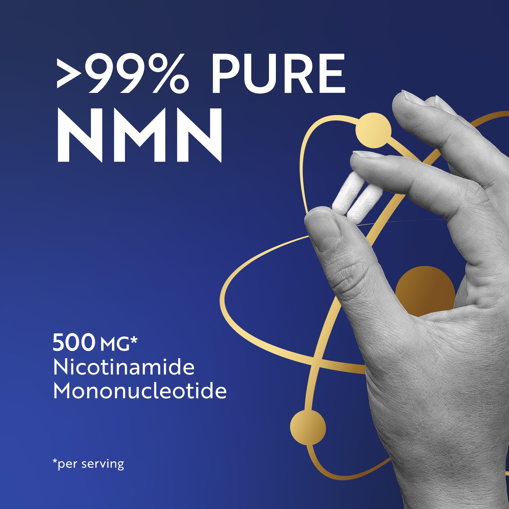 Nobi Nutrition NMN – étiquette claire montrant traçabilité et pureté.