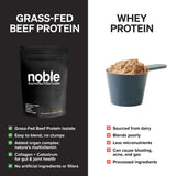 Noble Origins mélange organes et colostrum dans le pot ouvert, source variée de nutriments.