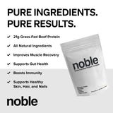 Noble Origins Protéine Vanille poudre: texture fine facilitant le mélange.