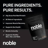 Noble Origins protéine boeuf 21 g en sachet, pratique à emporter.