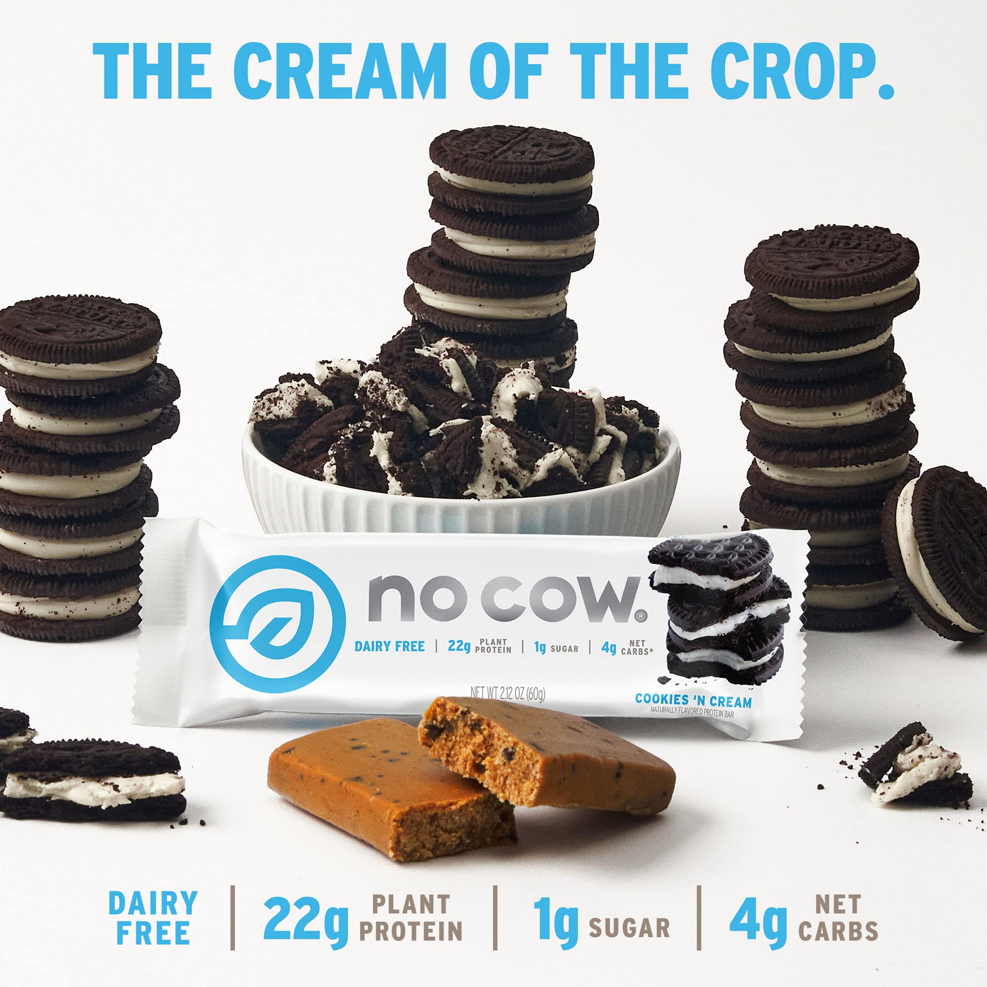 Douceur crèmeuse No Cow Cookies ’n Cream, texture veloutée et gourmande
