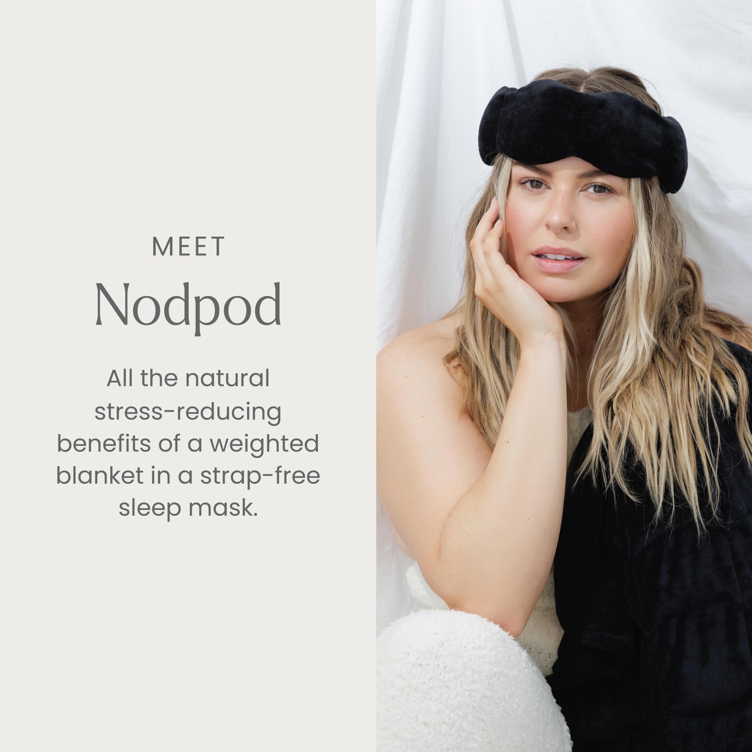 Nodpod masque-sommeil blocage-lumiere noir onyx pour nuits plus calmes.