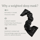 Nodpod masque-sommeil poids-doux offre un confort enveloppant favorisant l'endormissement.