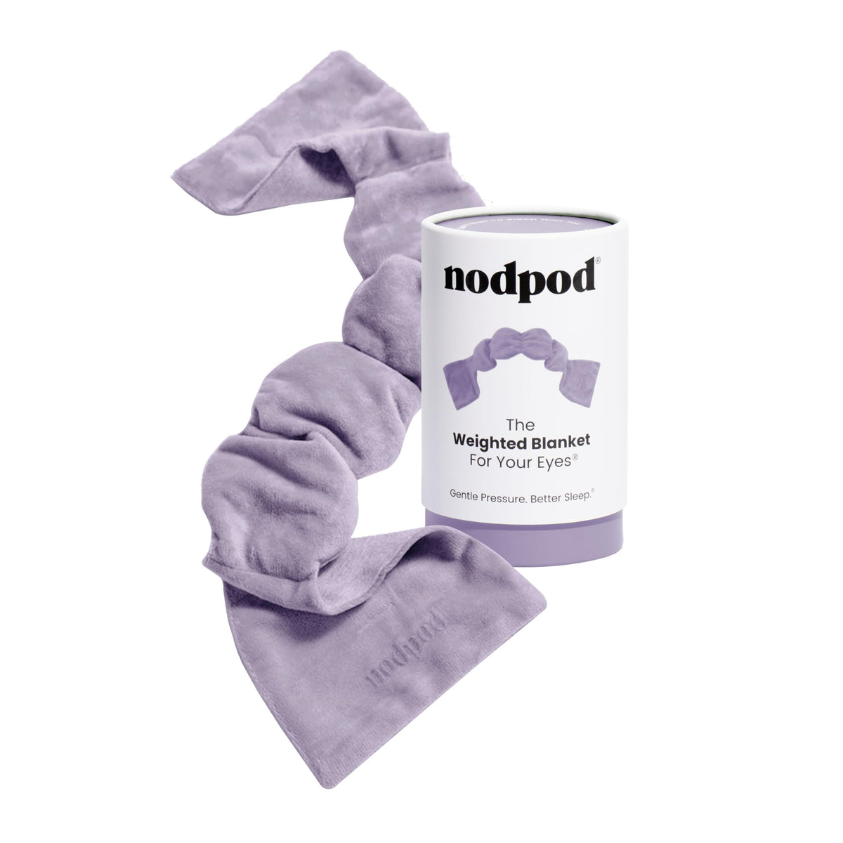 Nodpod masque sommeil pression douce pour détente et endormissement favorisés.