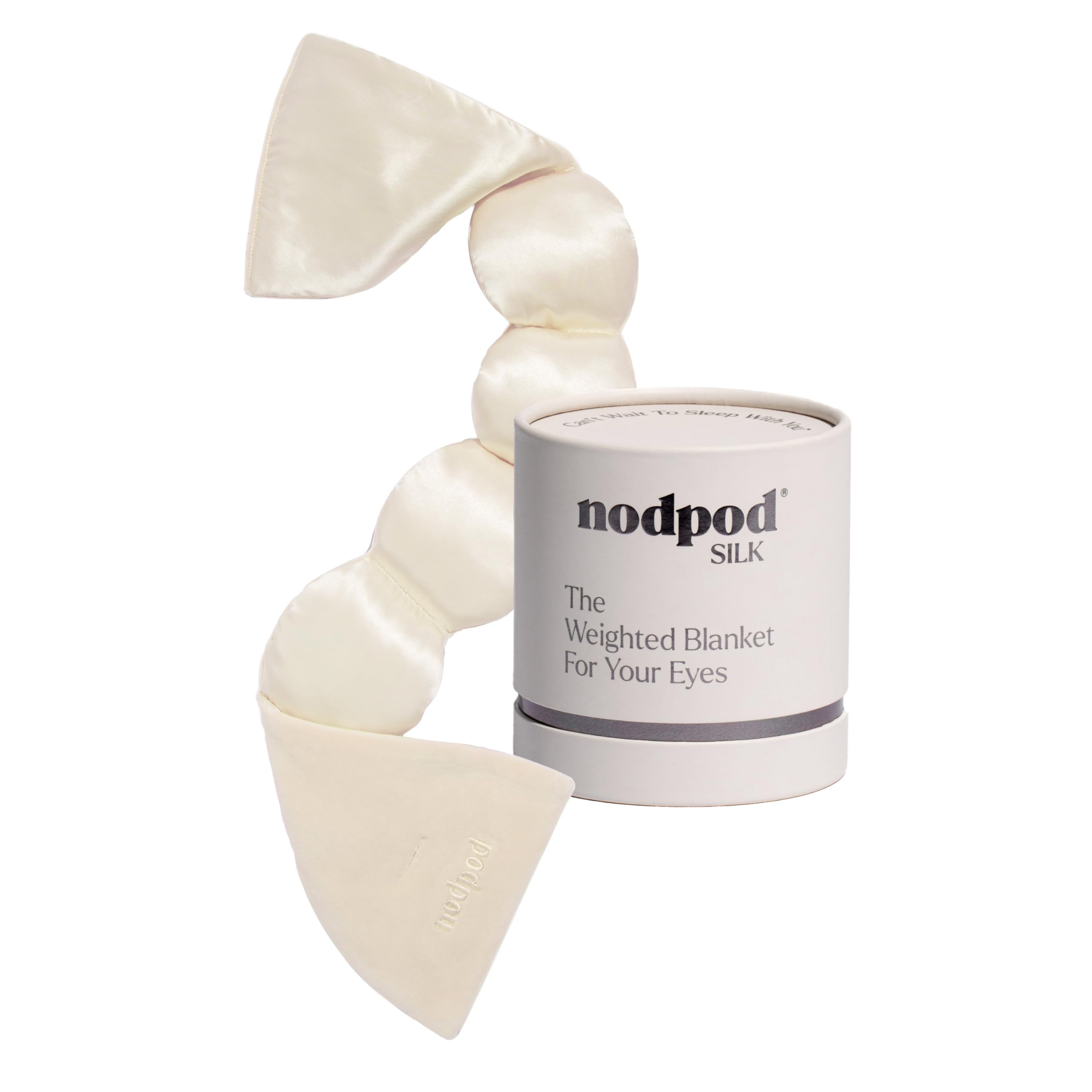 Masque Nodpod en soie minéralisée, toucher lisse, favorise le calme et l'endormissement