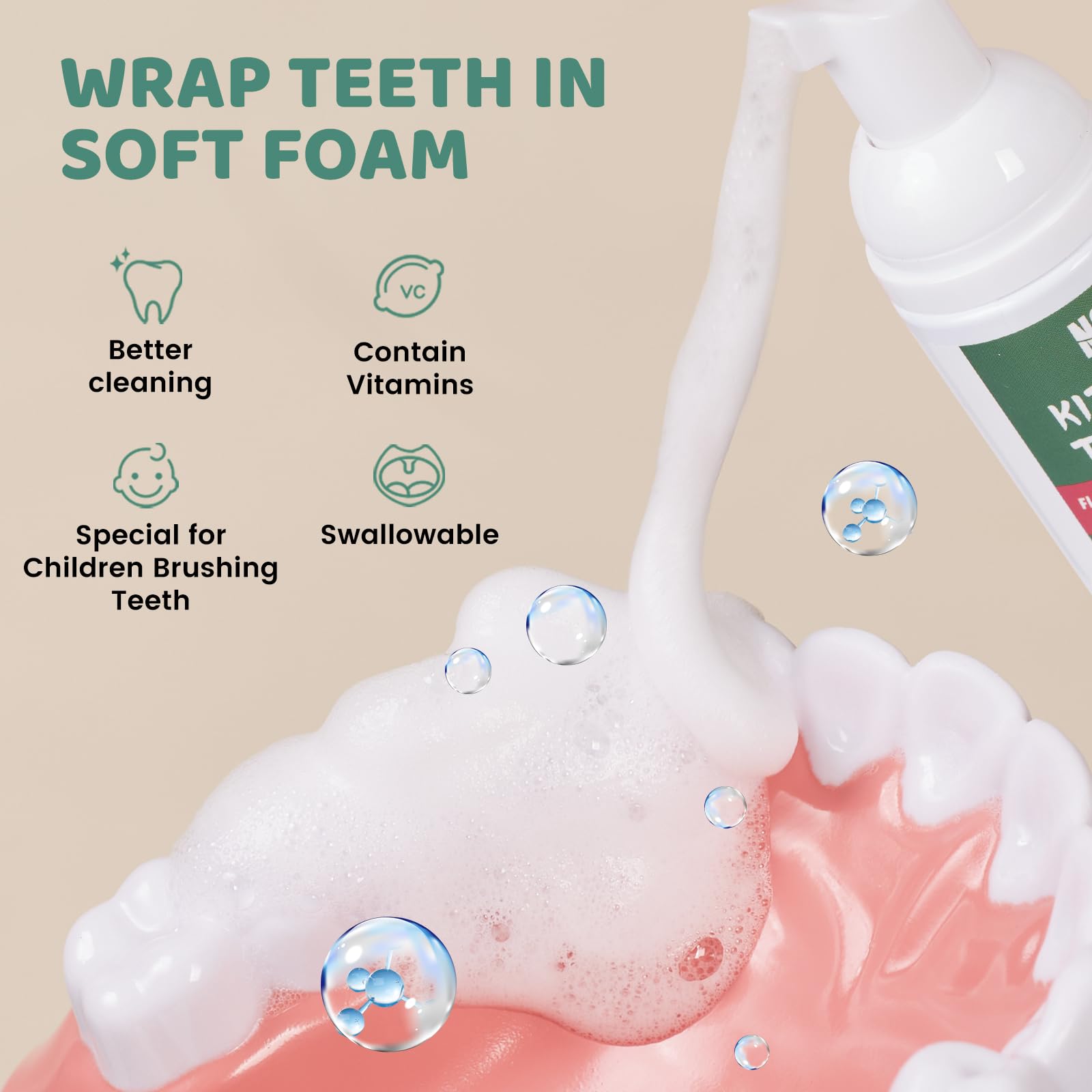 NOHOO dentifrice mousse texture douce pour un brossage confortable