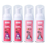 NOHOO dentifrice mousse sans fluor fraises — texture douce adaptée aux dents sensibles des enfants.