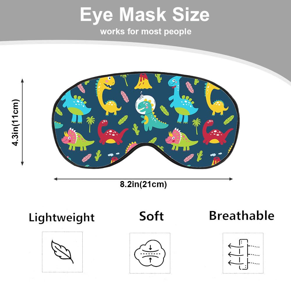 NOHSHE masque dodo dinosaure soie bleu, design adorable pour enfants et adultes.