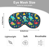 NOHSHE masque dodo dinosaure soie bleu, design adorable pour enfants et adultes.