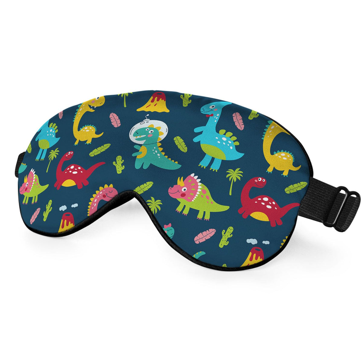 NOHSHE masque dodo dinosaure soie vert, douceur sur la peau pour dormir paisiblement.