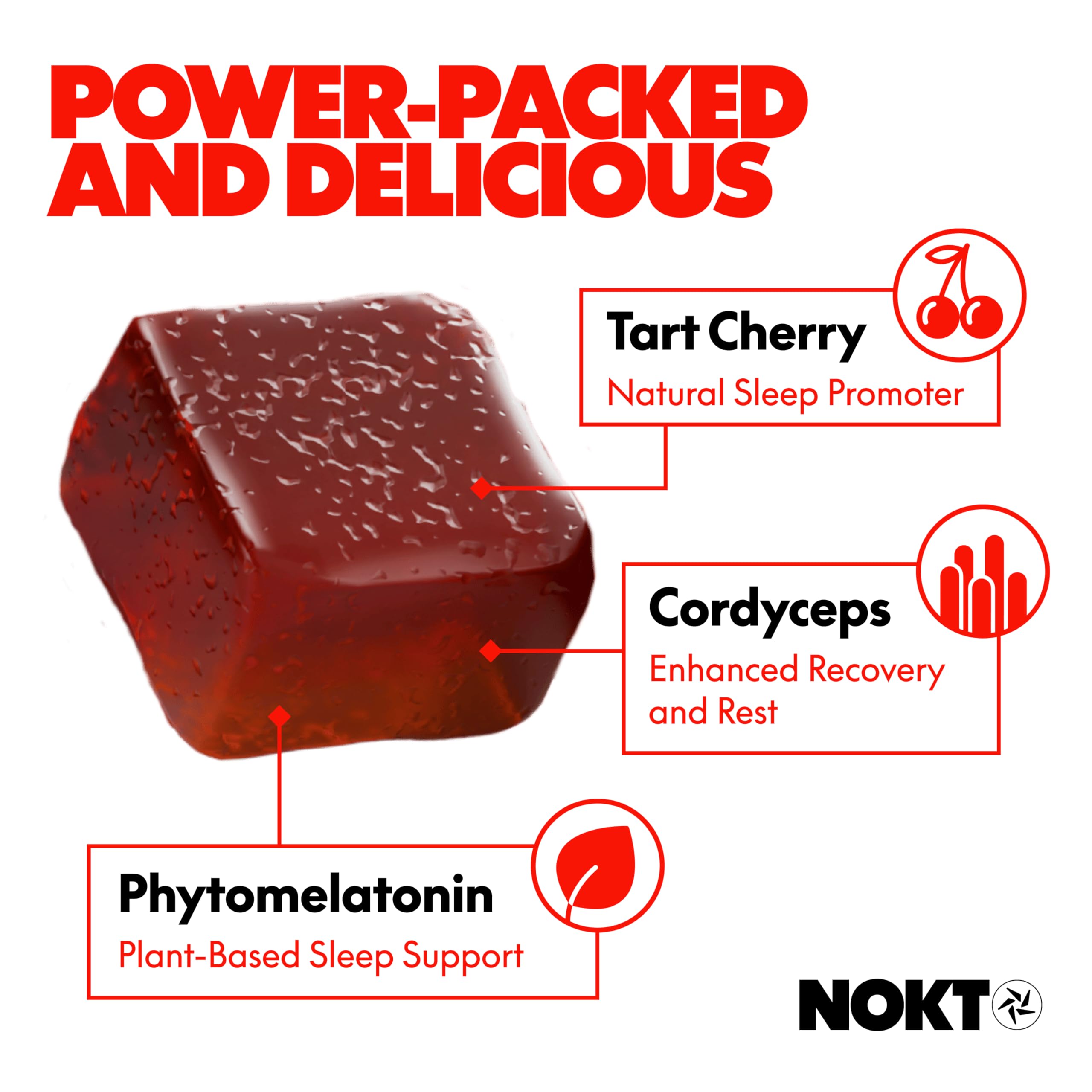 NOKT bonbons-sommeil gros-plan texture gélifiée goût naturel
