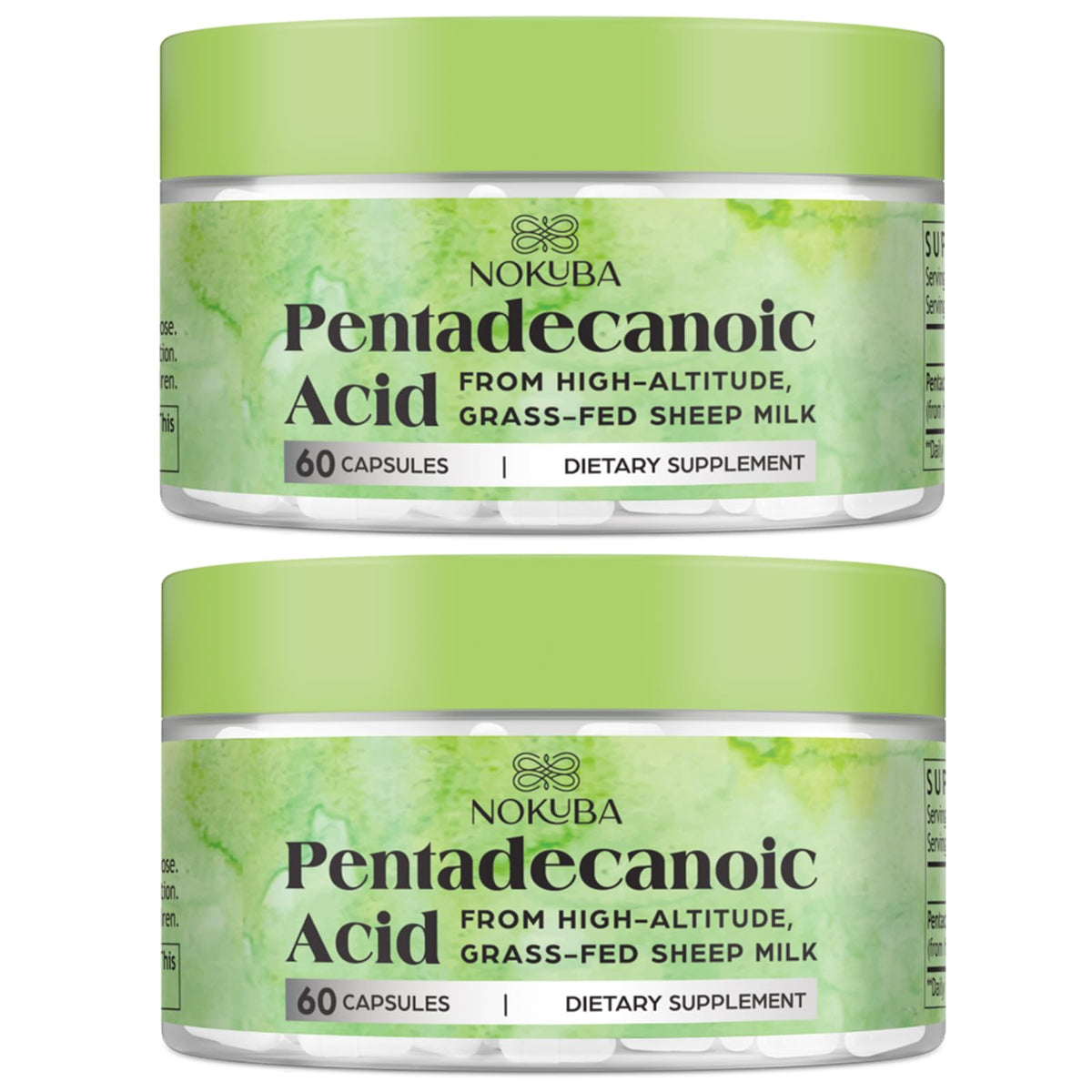 Nokuba acide pentadécanoïque 300 mg – bouteille pratique pour votre routine