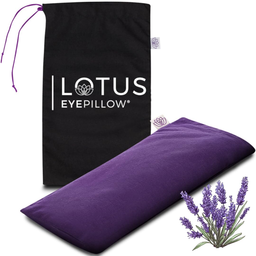 Nolava Designs Lotus oreiller yeux lavande pour sommeil paisible et relaxation.
