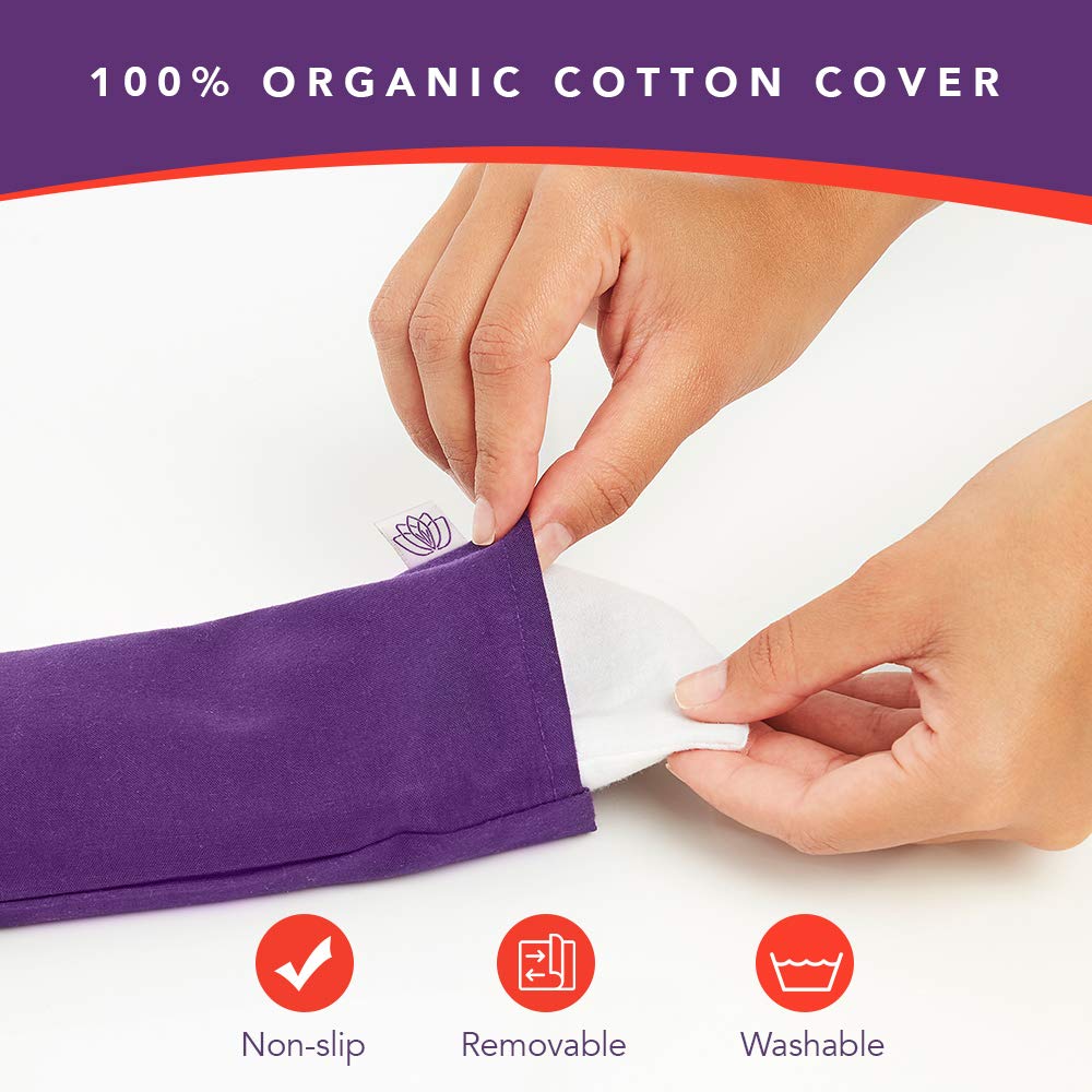 Nolava Designs oreiller yeux lavande ideal pour yoga et savasana.