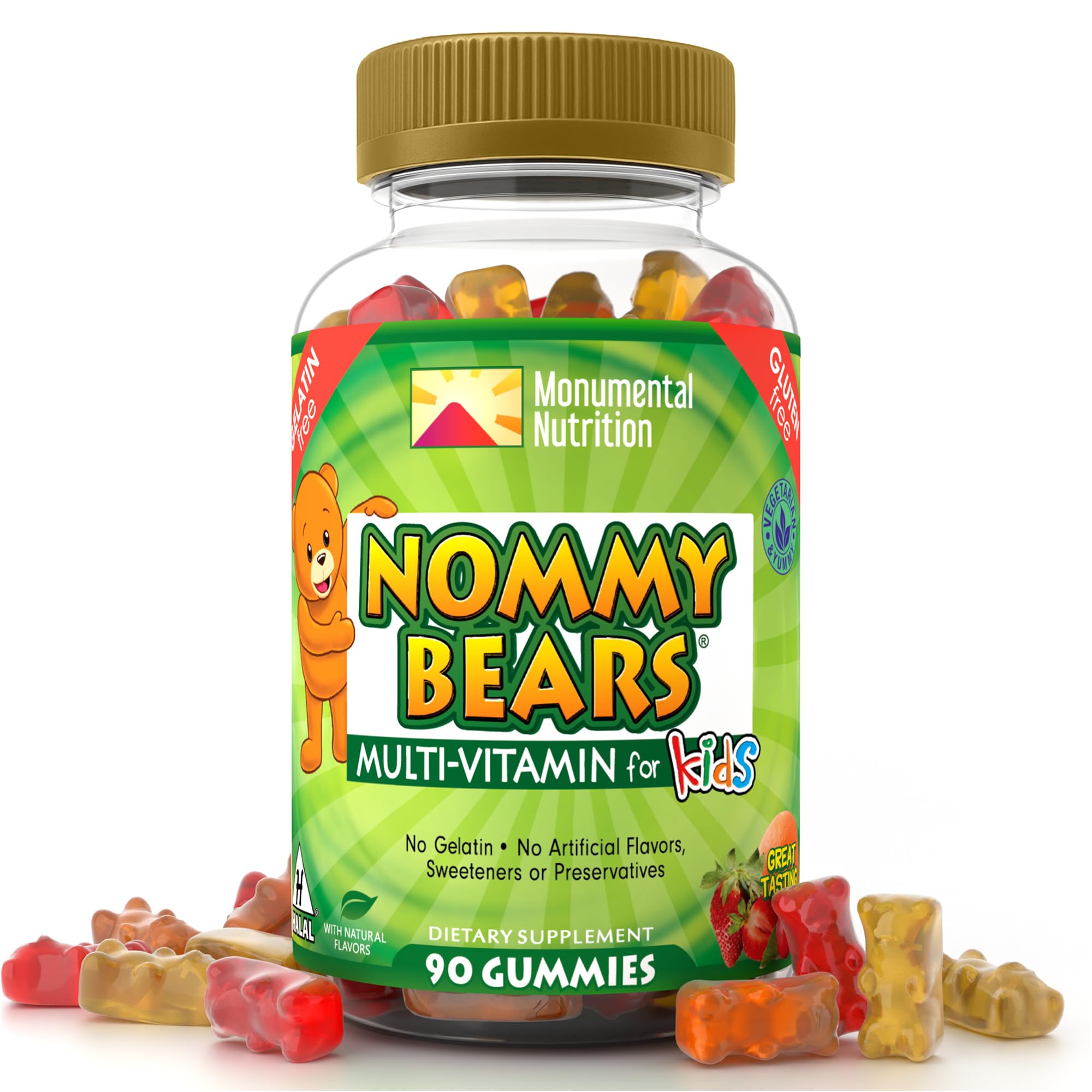 Gommes NOMMY BEARS en forme d’ours, plaisir pour l’enfant et soutien nutritionnel pratique.