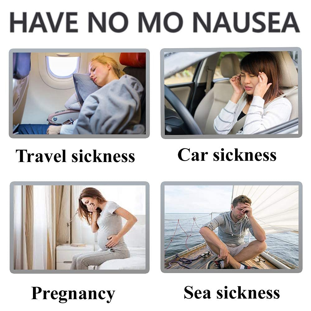 NoMo Nausea Bandes aromathérapie menthe rapide bleu, sensation rafraîchissante après les repas.