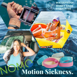 NoMo Nausea Bandes design imperméables bleu, style discret et confort tout au long de la journée.