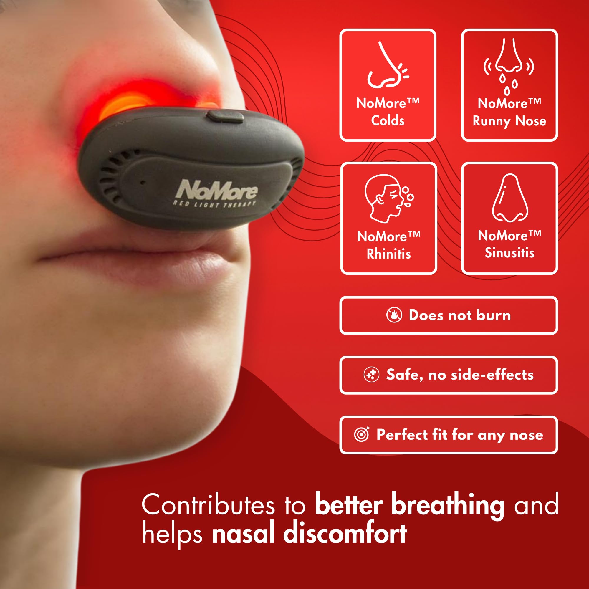 NoMore – session de 10 minutes, routine bien-être simplifiée, rechargeable par câble.