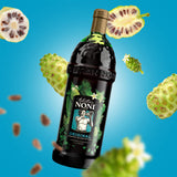 Ingrédients Noni Tahitien Morinda, myrtilles et raisins, mélange fruité.
