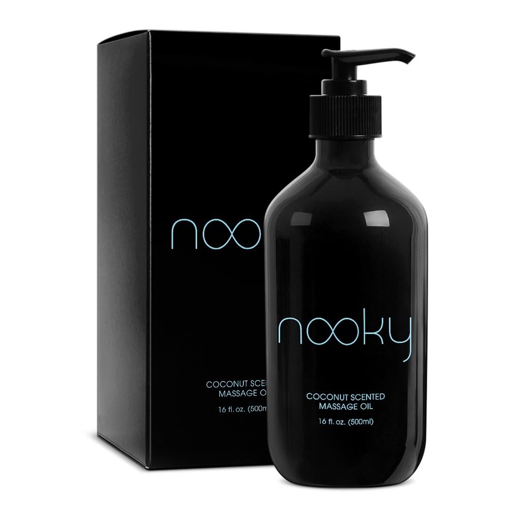 NOOKY huile massage coco, bouteille prête à domicile.