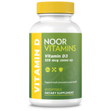 Noor Vitamins D3 – bouteille de gélules, soutien des os et du système immunitaire.