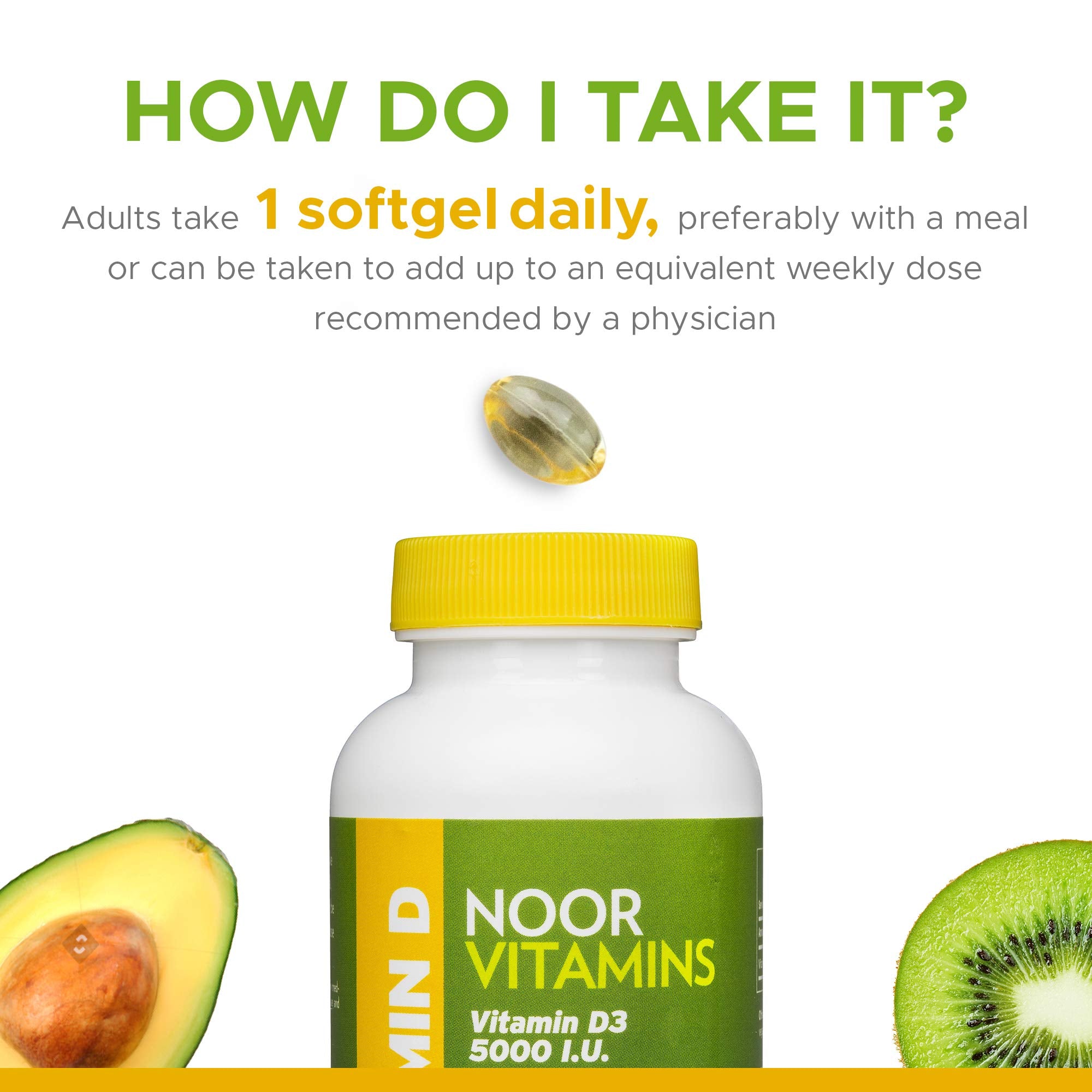 Noor Vitamins D3 – sans OGM pour une formulation naturelle.