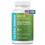 Noor Vitamins huile poisson halal - bouteille prête à l'emploi et puissance naturelle.