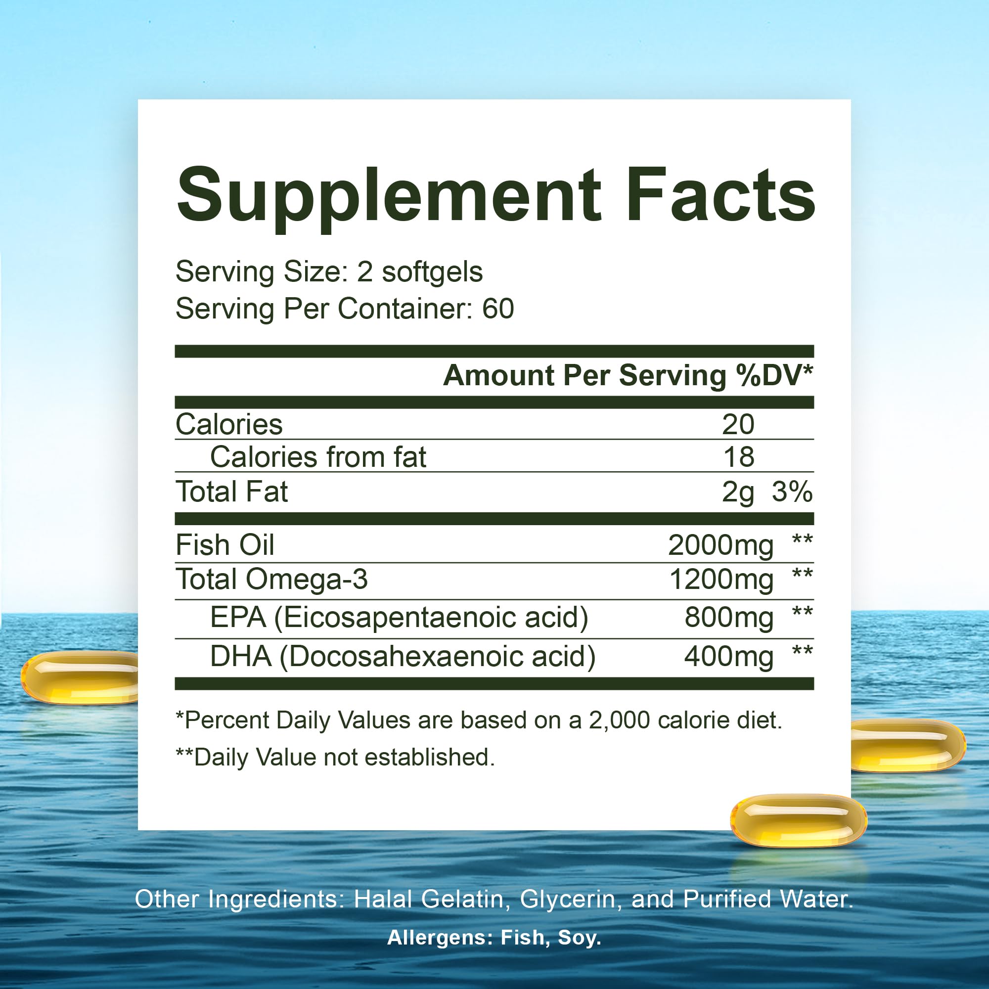 Noor Vitamins oméga-3 halal - capsules faciles à avaler au quotidien.