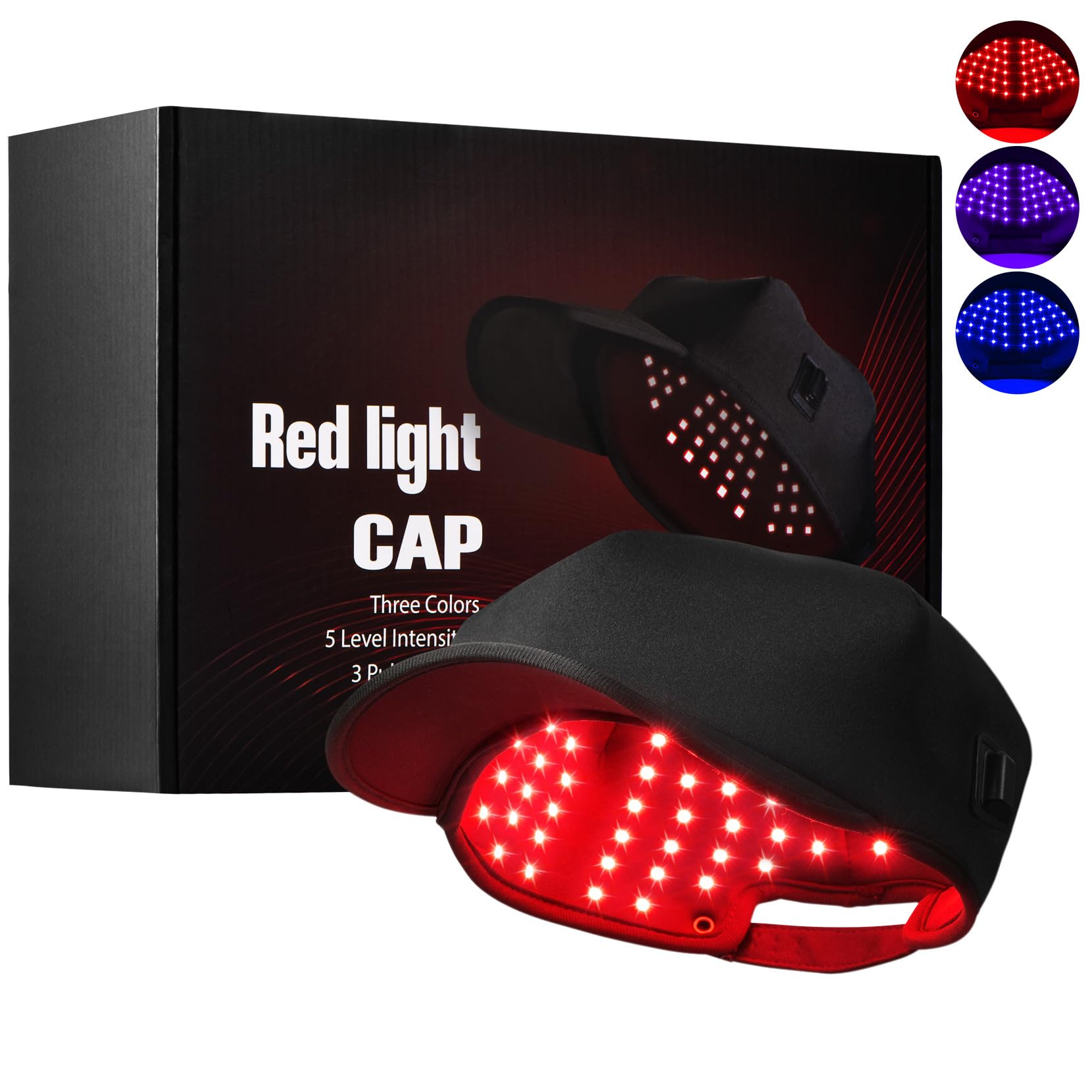 NOORUZ Casque lumière rouge confort léger et ajustable pour toutes les têtes