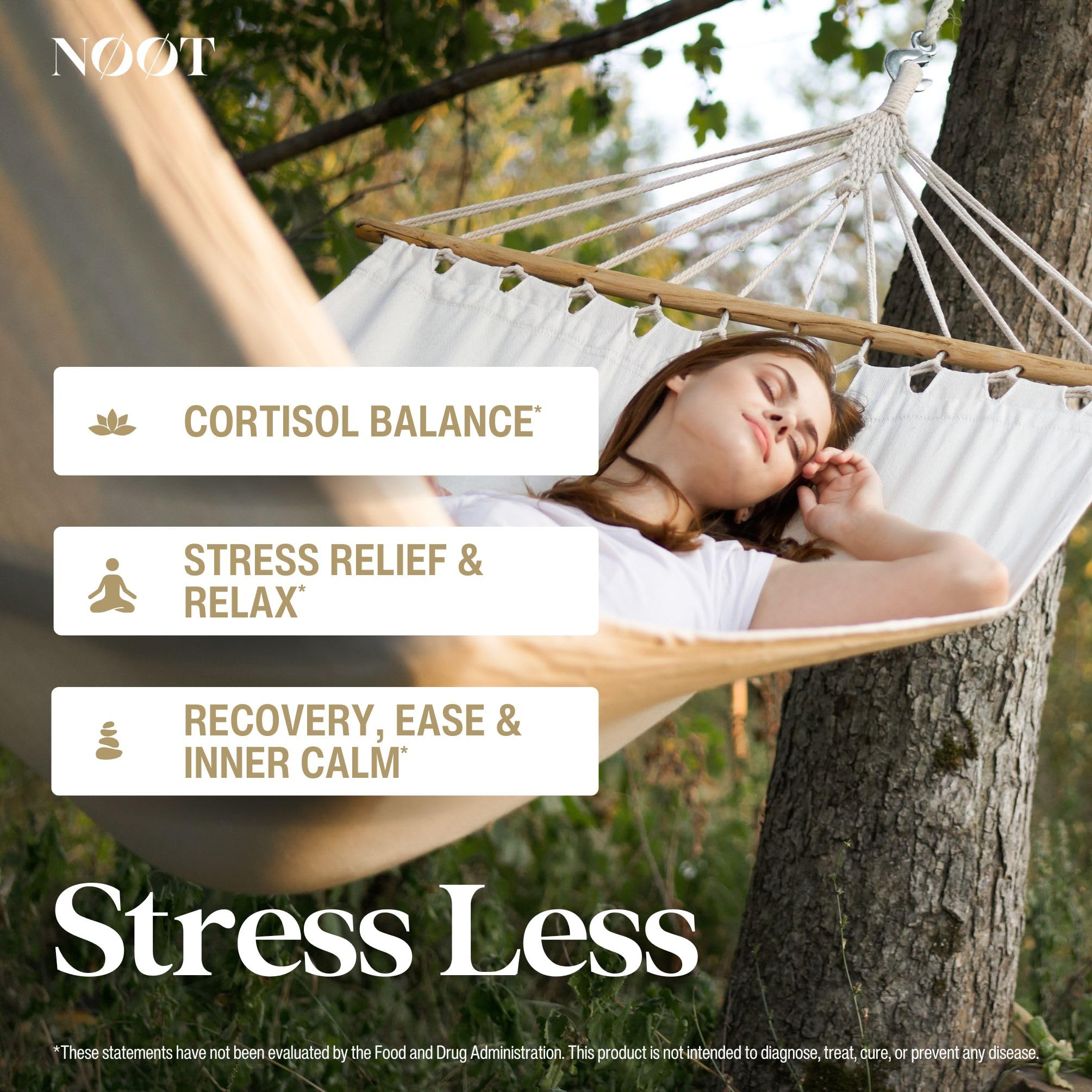 NOOT Stress Less – bouteille prête à l’emploi pour le bien-être émotionnel durable.
