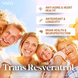 Capsules NOOT Trans-Resveratrol 500 mg, forme pratique pour la vitalité cellulaire.