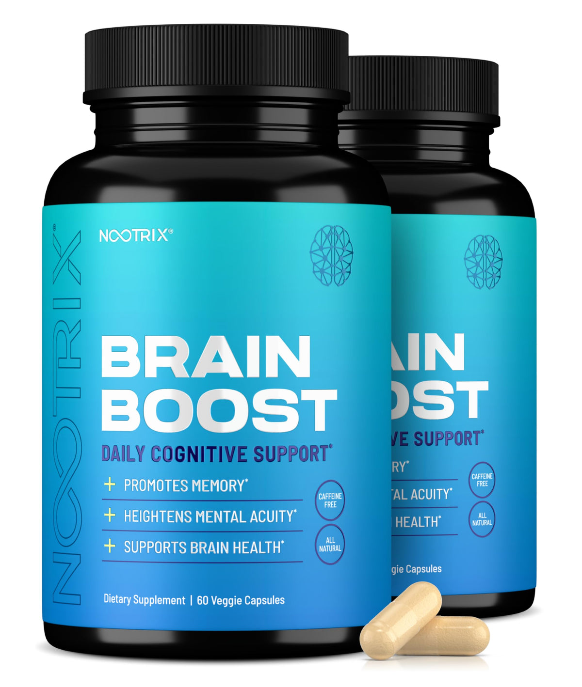 Nootrix Brain Boost capsules, amélioration de la concentration et de la mémoire.