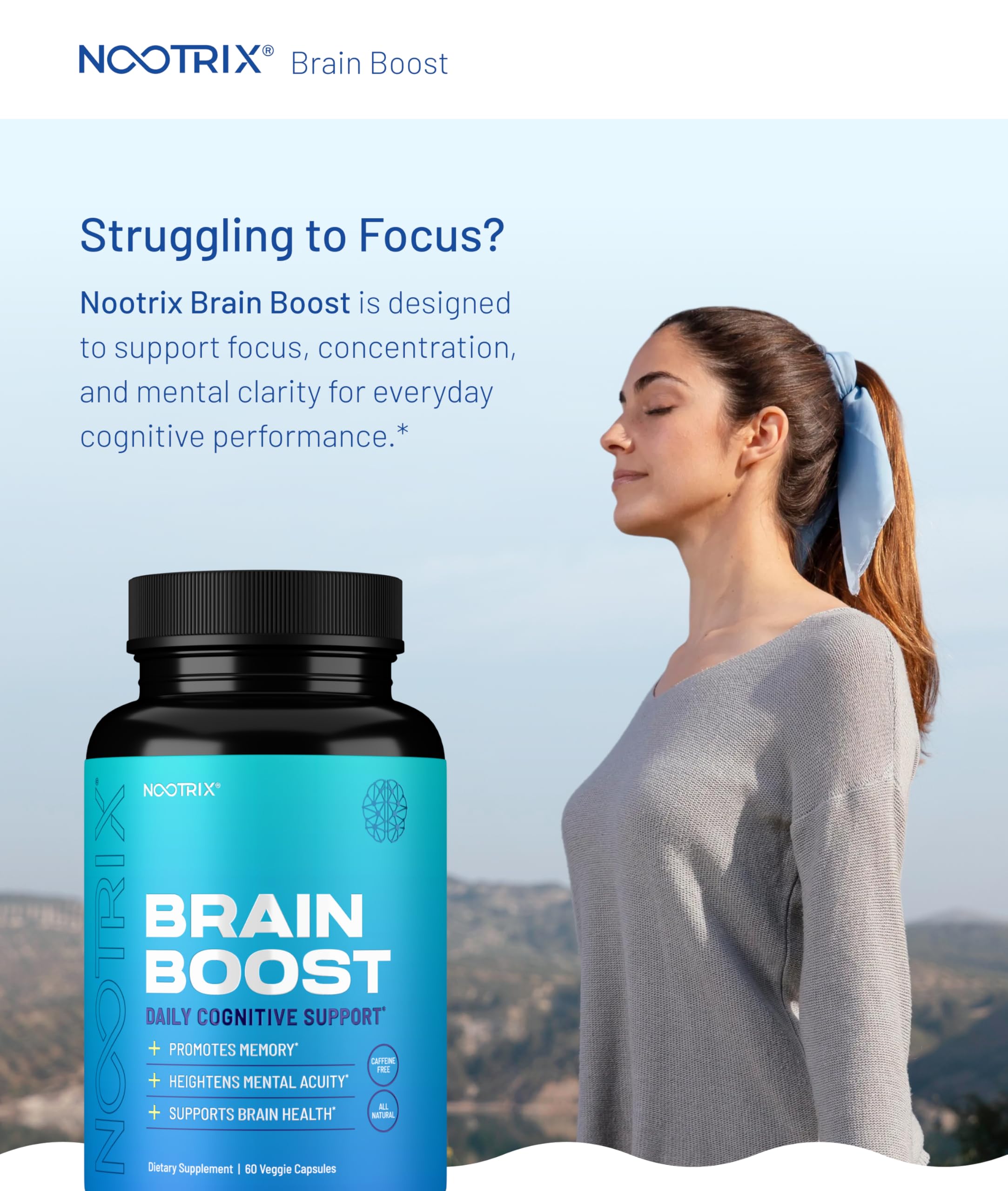 Nootrix Brain Boost, ginkgo biloba, soutien de la clarté mentale.