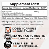 BaCognize Bacopa Monnieri, capsules 300 mg, dose quotidienne possible pour la mémoire et l'humeur.