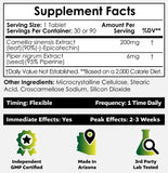 Épicatechine Nootropics Depot, bouteille claire avec comprimés biodisponibles.